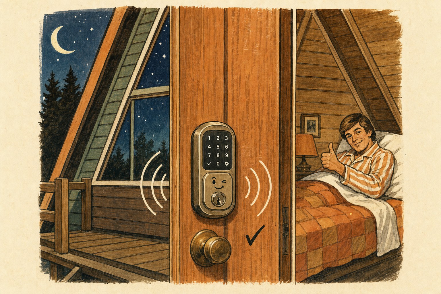 LOCK BEFORE BED diagram